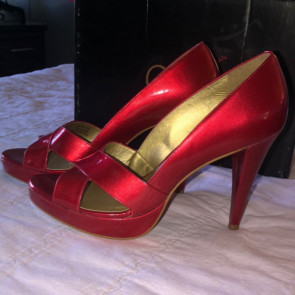 Ruby Red heels. 🔥 - Picture 2 of 6